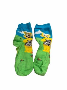 Vintage 90s Teletubbies Socks Little Kids La La UK Exclusive Rare